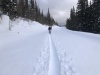 #2) Plenty of deep, heavy snow to go around! Trench follows road for almost 5 miles, then cuts off last switchback towards Bierstadt